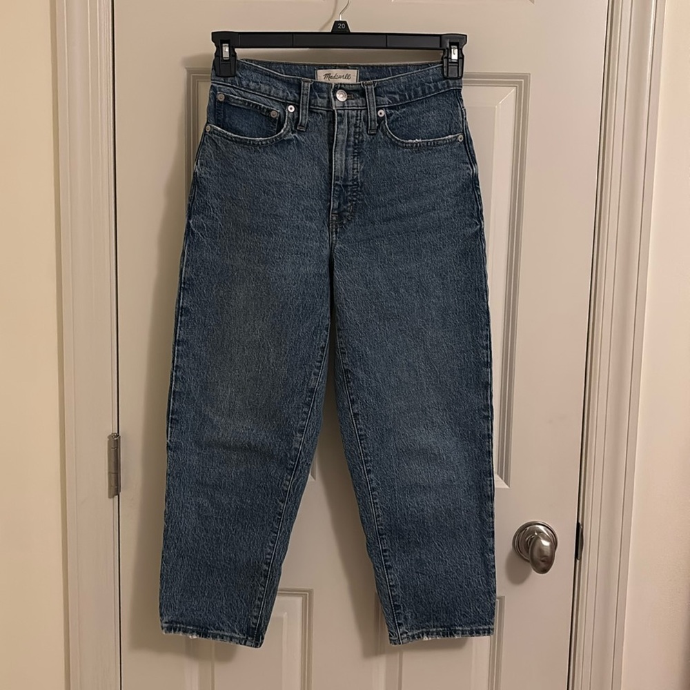 Madewell High-Rise Wide Leg Jeans in Dark Blue Wash
